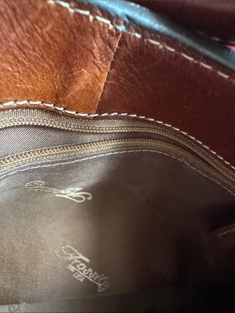 Fossil leather ladies shoulder bag - Picture 5 of 6